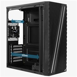 Gabinete AeroCool STREAK Cristal templado Negro RGB ATX