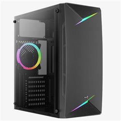 Gabinete AeroCool Talon Cristal templado Negro RGB ATX