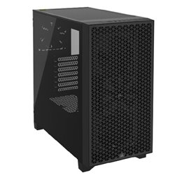 Gabinete Corsair 3000D AIRFLOW negro cristal templado ATX media torre 2*ventiladores Elite