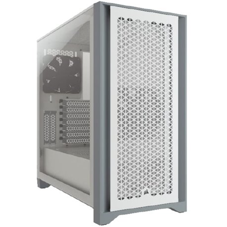 Gabinete Corsair 4000D AIRFLOW Blanco cristal templado ATX semitorre 2*ventiladores 120mm