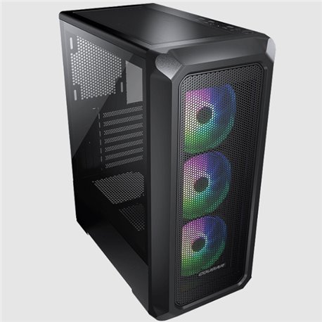 Gabinete Cougar Archon 2 Mesh RGB Cristal templado Negro ARGB ATX 3xVentiladores
