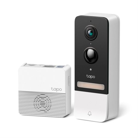 Timbre con cámara Wi-Fi TP-Link Tapo D230S1 IP64 2K 5MP visión nocturna a color batería recargable audio 2-vías incluye hub H200