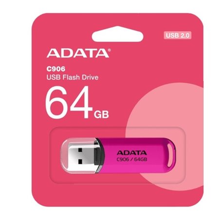 MEMORIA ADATA 64GB USB 2.0 C906 ROSA