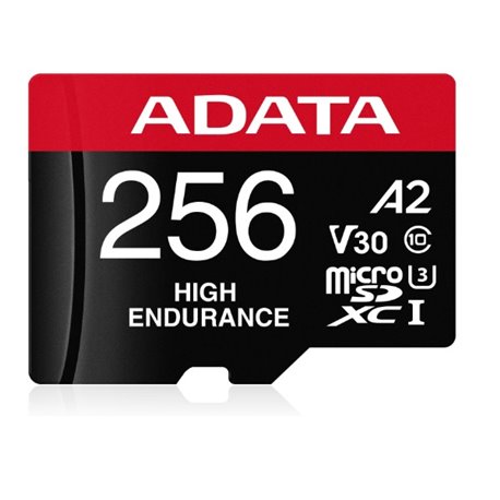 Memoria ADATA 256GB MicroSD XC HC UHS-I U3 V30S U3 A2 Clase 10 Roja AUSDX256GUI3V30SHA2R