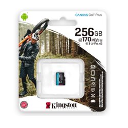 MEMORIA KINGSTON 256GB MICRO SD CANVAS GO PLUS 170R 2A 3U 170MB/S SDCG3/256GBSP