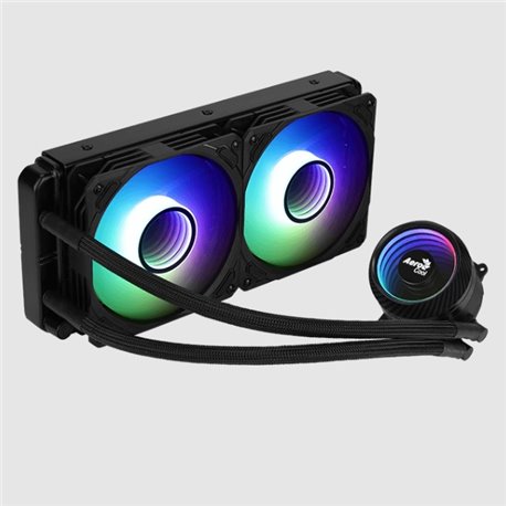 Enfriamiento Liquido AeroCool Mirage L240 BK Negro ARGB 240mm LGA1700/AM5 2300 rpm
