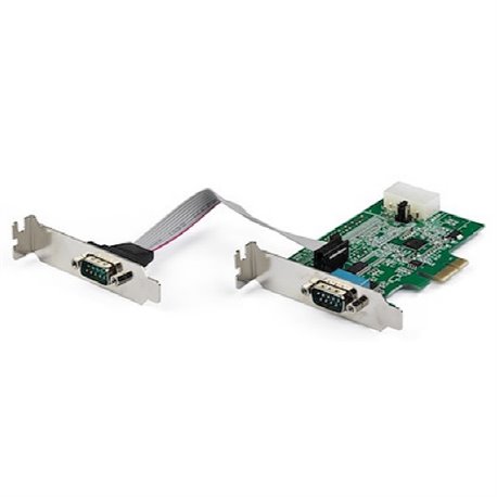 TARJETA STARTECH PCI EXPRESS SERIAL DE 2 PUERTOS SERIAL TARJETA CONTROLADORA PCIE SERIAL RS232 - TARJETA PCIE A DB9 SERIAL UART