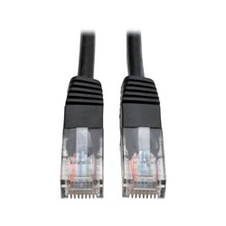 Cable patch UTP TrippLite N002-005-BK CAT 5E negro 1.52 m (5 pies) PoE RJ45 M/M moldeado 350 MHz