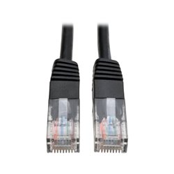 Cable patch UTP TrippLite N002-015-BK CAT 5E negro 4.57 m (15 pies) PoE RJ45 M/M moldeado 350 MHz