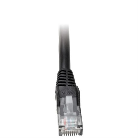 Cable patch UTP TrippLite N201-002-BK CAT 6 negro 0.61 m (2 pies) gigabit PoE RJ45 M/M Moldeado Snagless
