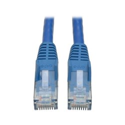 Cable patch UTP TrippLite N201-005-BL CAT 6 azul 1.52 m (5 pies) gigabit PoE RJ45 M/M Moldeado Snagless
