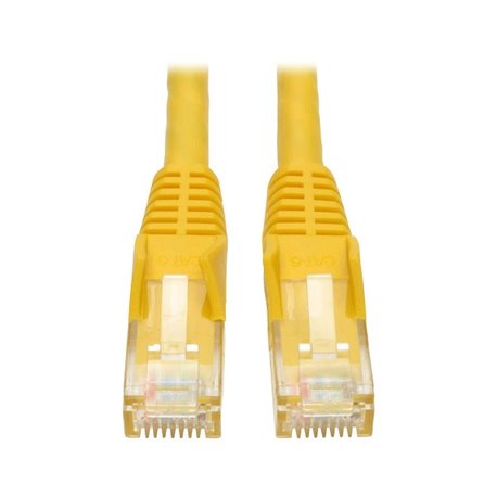 Cable patch UTP TrippLite N201-007-YW CAT 6 amarillo 2.13 m (7 pies) gigabit PoE RJ45 M/M Moldeado Snagless