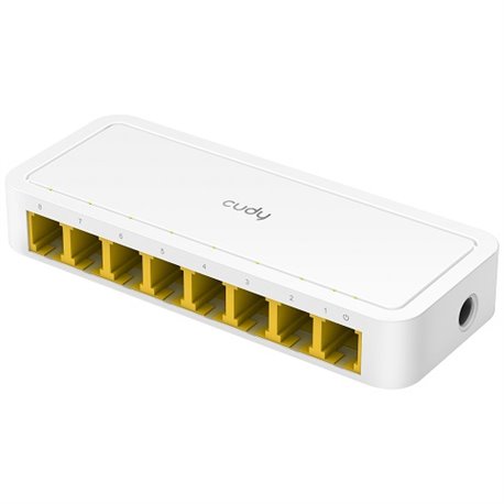 Switch Cudy FS108D de escritorio 8 puertos ethernet 10/100Mbps carcasa de plástico no administrable Auto-MDI/MDIX