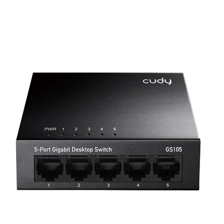 Switch Cudy GS105 de escritorio 5 puertos gigabit carcasa de metal no administrable Auto MDI/MDIX