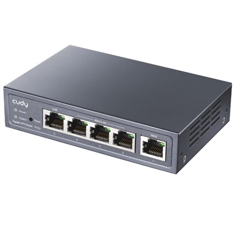 Multi-WAN VPN Router Cudy R700 con 5 puertos gigabit (1 WAN 3 WAN/LAN y 1 LAN) DNS over Cloudflare/NextDNS/Google