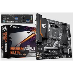 Tarjeta Madre Gigabyte AMD B550M AORUS ELITE socket AM4 4xDDR4 M-ATX DVI-D HDMI