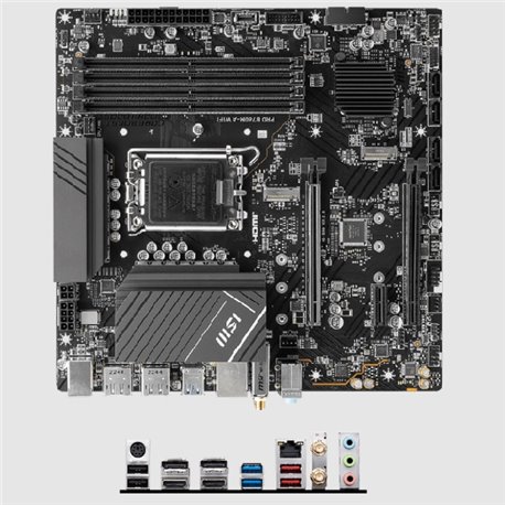 Tarjeta madre MSI PRO B760M-A WIFI socket 1700 13a Gen 4xDDR5 6800Mhz 2xHDMI 2xDP