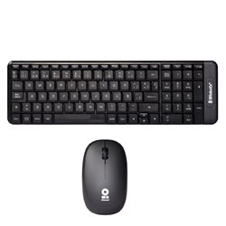 Kit Teclado y Mouse Brobotix Inalambrico Multimedia Negro