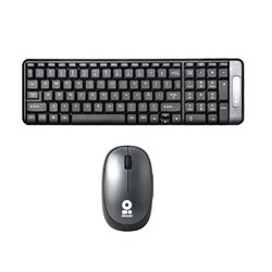 Kit Teclado y Mouse Brobotix Inalambrico Multimedia Gris