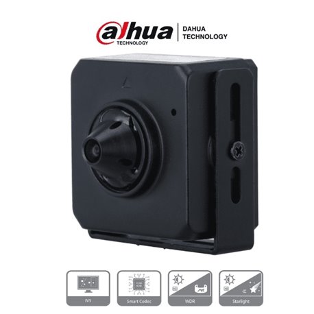 Camara Dahua IP Pinhole 2 Mpx Lente de 2.8mm Interior IPC-HUM4231S-L4 96 grados de Apertura Microfono Integrado