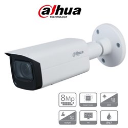 DAHUA DH-IPC-HFW2831T-ZS CAMARA IP BULLET DE 8 MEGAPIXELES 4k LENTE MOTORIZADO DE 2.7 A 13.5MM IR DE 60 MTS H.265 WDR IP67 PoE