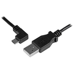 Cable StarTech USBAUB2MLA 2m Micro USB conector Acodado a la Izquierda
