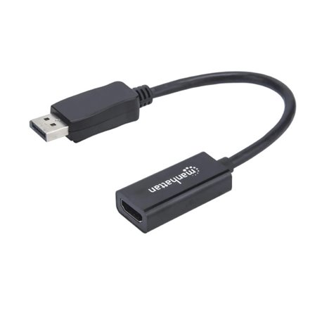 Adaptador Manhattan negro DisplayPort M a HDMI H Cable 15cm