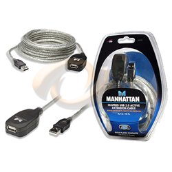 Cable USB 2.0 Ext Activo 4.9 Mts Encadenable