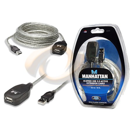 Cable USB 2.0 Ext Activo 4.9 Mts Encadenable