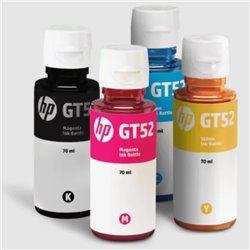 Tinta hp bote GT53/GT52 9F3N4AL pack 4 colores negro cian amarillo magenta