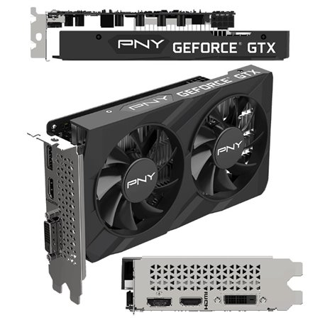 Tarjeta de video PNY 4GB VERTO Nvidia GeForce GTX 1650 GDDR6 DP HDMI DVI-D