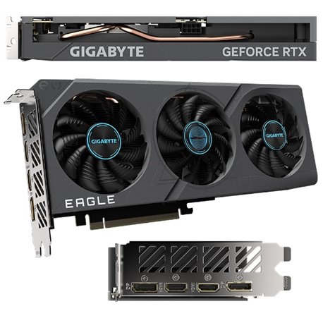 Tarjeta de video Gigabyte 8GB GeForce RTX 4060 Eagle 3xfan GDDR6 DLSS 3 OC 2xHDMI 2xDP GV-N4060EAGLE OC-8GD
