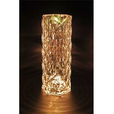 Lámpara LED Highlink Crystal Lamp en forma cilíndrica touch RGB hasta 16 colores batería 800mAh control remoto alimentación USB