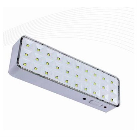 Lámpara de emergencia LED barra DCLite S00587 de 30L 90-240V 60Hz temperatura luz 65k dimensiones 23 x 6.4 x 3.7 cm
