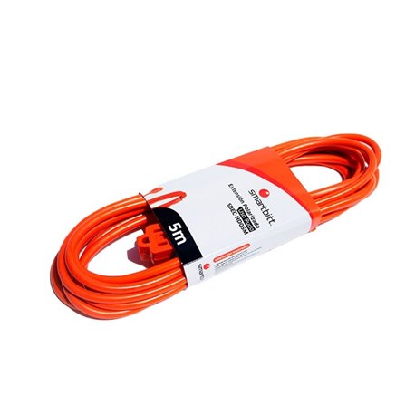 Cable de extensión de uso rudo Smartbitt SBEC-HD05M longitud 5 metros con 3 tomas polarizadas 125 VCA - 60 Hz calibre 16 AWG 13A