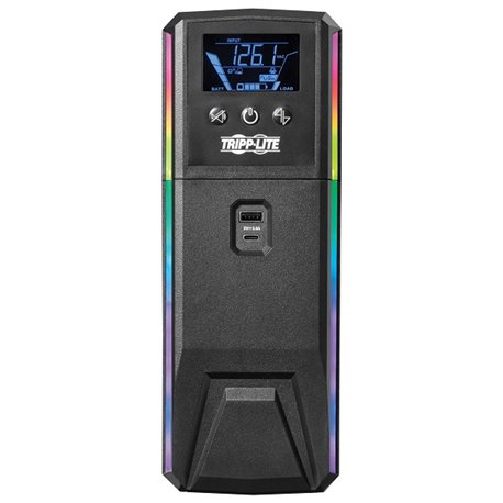 UPS TrippLite SMART1000PSGLCD Gaming torre Onda Sinusoidal Pura 1000VA/600W 120V LCD AVR LEDs RGB 8 NEMA 5-15R Carga USB
