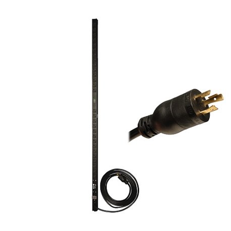 PDU monofásico TrippLite PDUMV20 de 1.9kW medidor digital local 120V 16A 28 NEMA 5-15/20R rack 0U Vertical adaptador L5-20P y 5-