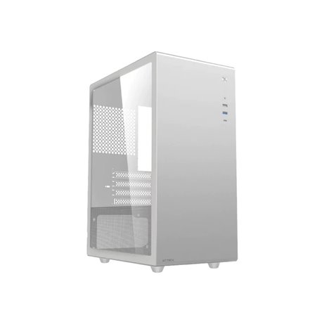 Gabinete Acteck Neuss Pro GI717 mini torre blanco panel de cristal