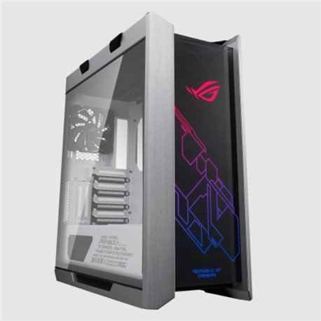 Gabinete ASUS ROG Strix Helios White Edition GX601 Gaming 7bahias RGB ATX EATX panel vidrio templado aluminio Blanco
