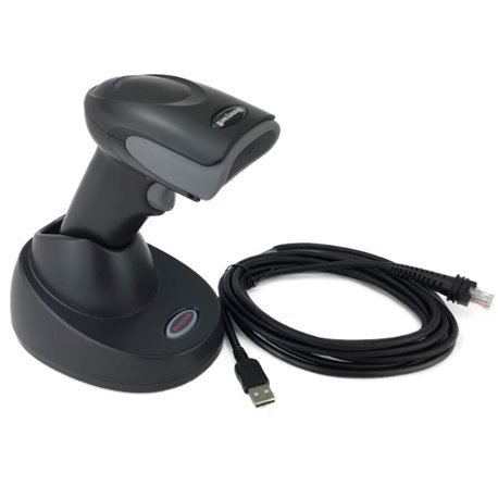 Lector de Codigo de Barras Honeywell Voyager 1472G2D-2USB-5-R Inalambrico Bluetooth 2D con Cable Usb y Base Negro