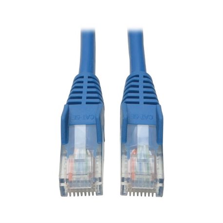 Cable patch UTP TrippLite N001-001-BL CAT 5E azul 30 cm (1 pie) PoE RJ45 M/M Moldeado Snagless
