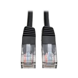 Cable patch UTP TrippLite N002-006-BK CAT 5E negro 1.83 m (6 pies) PoE RJ45 M/M Moldeado 350 MHz