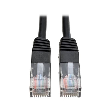Cable patch UTP TrippLite N002-006-BK CAT 5E negro 1.83 m (6 pies) PoE RJ45 M/M Moldeado 350 MHz
