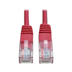 Cable patch UTP TrippLite N002-014-RD CAT 5E rojo 4.27 m (14 pies) PoE RJ45 M/M Moldeado 350 MHz