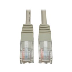 Cable patch UTP TrippLite N002-015-GY CAT 5E gris 4.57 m (15 pies) PoE RJ45 M/M Moldeado 350 MHz