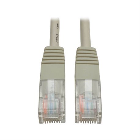Cable patch UTP TrippLite N002-015-GY CAT 5E gris 4.57 m (15 pies) PoE RJ45 M/M Moldeado 350 MHz