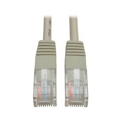 Cable patch UTP TrippLite N002-020-GY CAT 5E gris 6.1 m (20 pies) PoE RJ45 M/M Moldeado 350 MHz