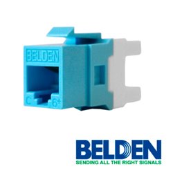 Conector Jack Belden Cat6 AX101326 Azul Claro Compatible con Faceplate AX102660,AX102655,AX102249 Patch Panel Modular