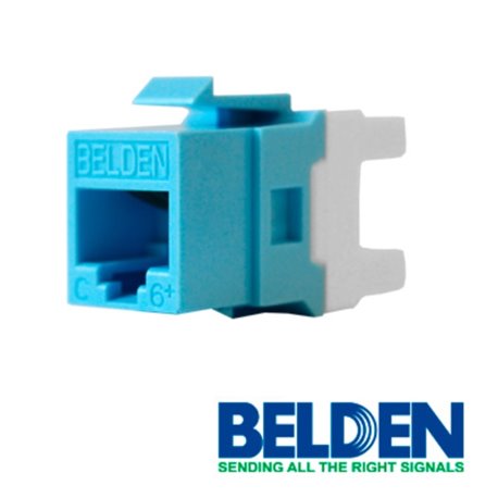 Conector Jack Belden Cat6 AX101326 Azul Claro Compatible con Faceplate AX102660,AX102655,AX102249 Patch Panel Modular