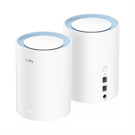 Sistema Mesh Cudy M1200 (2 piezas) Wi-Fi AC1200 (2 puertos ethernet 10/100 por pieza) seamless roaming